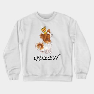 Queen Papillon Puppy Crewneck Sweatshirt